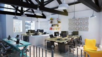 London Interior Office Visualisations by Alberto Battaglia / MB Visualisation