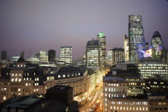 Choosing The Right Office Location - London Night Skyline Viewed From The Top Of The Monument
