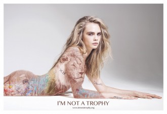 I'm Not A Trophy Campaign - Model Cara Delevingne; Photographer Arno Elias.