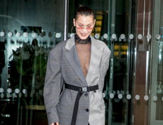 Get It To Go: Top Accessories Trends For Summer 2018 - Tiny Sunglasses - Bella Hadid - Image From usmagazine