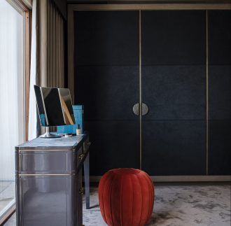 4 Reasons To Choose Bespoke Home Storage Furniture - Image Via Livingetc.com - bespoke by Daniel Hopwood, Wrapped In An Alcantara Fabric.