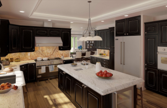 How To Coordinate Your Kitchen Island And Cabinets - Image From HouseTipster.com