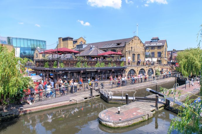 camden lock in london, uk