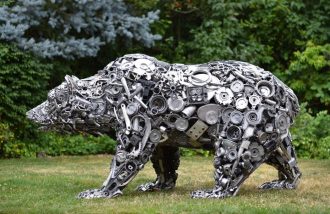 BrianMock.com recycled sculpures - Bear