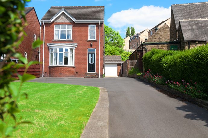 House with tarmac driveway